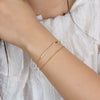 Wholesale Women's S925 Sterling Silver Square Zircon Geometric Bracelet Jewelry