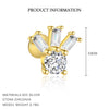 Wholesale Women's S925 Sterling Silver Square Zircon Geometric Earrings