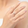Wholesale Women's S925 Sterling Silver Square Zircon Inlaid Ring With Geometric Style And Highend Sense