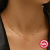Wholesale Women's S925 Sterling Silver Stacked Clavicle Chain With Four Mans Star Diamond Opal Pendant And Electroplating Treatment