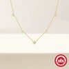 Wholesale Women's S925 Sterling Silver Stacked Clavicle Chain With Four Mans Star Diamond Opal Pendant And Electroplating Treatment