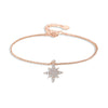 Wholesale Women's S925 Sterling Silver Star Patterned Electroplated Bracelet