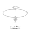 Wholesale Women's S925 Sterling Silver Star Patterned Electroplated Bracelet