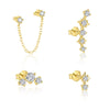 Wholesale Women's S925 Sterling Silver Star Shape Earrings With Zirconia