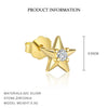Wholesale Women's S925 Sterling Silver Star Shape Zircon Ear Studs With Distinctive Retro Design