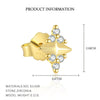 Wholesale Women's S925 Sterling Silver Star Shape Zircon Earrings