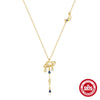 Wholesale Women's S925 Sterling Silver Sun Moon Star Cloud Planet Pendant Necklace With Water Drops Tassel And Electroplating Ochain