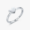 Wholesale Women's S925 Sterling Silver Sweet Heart Love Ring With Electroplating