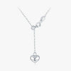 Wholesale Women's S925 Sterling Silver Sweet Heart Pendant Clavicle Chain Yshaped Necklace With Electroplating