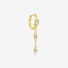 Wholesale Women's S925 Sterling Silver Tassel Pendant Earrings Geometric Style Electroplated