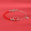 Wholesale Women's S925 Sterling Silver Tiger Zodiac Red Rope Temperaturesensitive Colorchanging Electroplated Bracelet