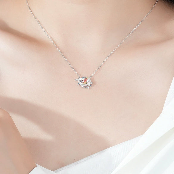 Wholesale Women's S925 Sterling Silver Twelve Constellation Inlaid Zircon Pendant Necklace Cross Chain Light Luxury Style