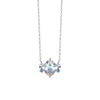 Wholesale Women's S925 Sterling Silver Twelve Constellation Inlaid Zircon Pendant Necklace Cross Chain Light Luxury Style