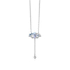 Wholesale Women's S925 Sterling Silver Twelve Constellation Inlaid Zircon Pendant Necklace Cross Chain Light Luxury Style