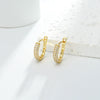 Wholesale Women's S925 Sterling Silver Ushape Inlaid Zircon Earrings