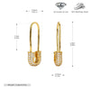 Wholesale Women's S925 Sterling Silver Ushape Inlaid Zircon Pin Earrings Fashionable Jewelry