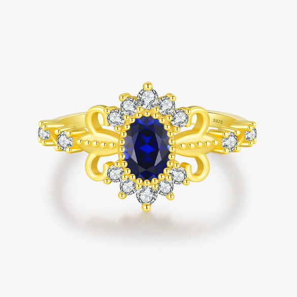 Wholesale Women's S925 Sterling Silver Vintage Crown Style Ring With Diamond Design