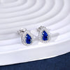 Wholesale Women's S925 Sterling Silver Vintage Elegant Water Drop Zircon Earrings With Electroplating Design