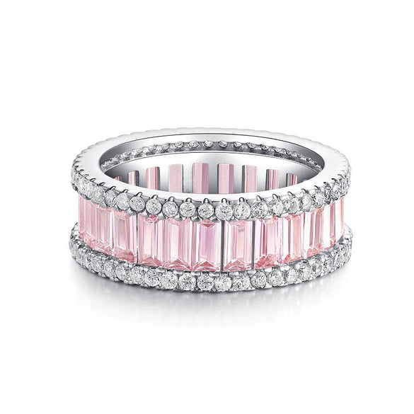 Wholesale Women's S925 Sterling Silver Volleyball Ring With Zircon And Geometric Design Electroplated