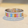Wholesale Women's S925 Sterling Silver Volleyball Ring With Zircon And Geometric Design Electroplated