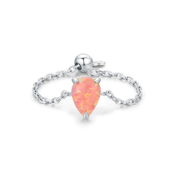Wholesale Women's S925 Sterling Silver Water Drop Inlay Ring Original Design Fashion Simple