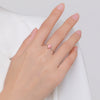 Wholesale Women's S925 Sterling Silver Water Drop Inlay Ring Original Design Fashion Simple