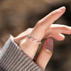 Wholesale Women's S925 Sterling Silver Wave Geometric Ring With Electroplating
