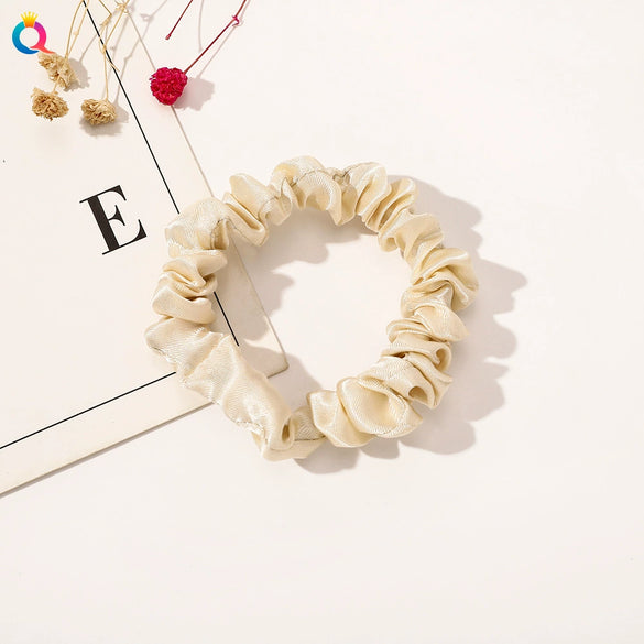 Wholesale Women's Satin Large Intestine Shape Hair Ring Manual Crafted