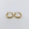 Wholesale Women's Semiround Titanium Steel Geometric Personality Earrings With Polished And Electroplated Finish