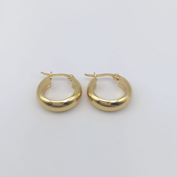 Wholesale Women's Semiround Titanium Steel Geometric Personality Earrings With Polished And Electroplated Finish