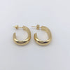 Wholesale Women's Semiround Titanium Steel Geometric Personality Earrings With Polished And Electroplated Finish