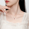 Wholesale Women's 925 Silver Allmatch Antler And Water Drop Zircon Clavicle Necklace With Geometric Pattern