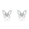 Wholesale Women's 925 Silver Butterfly And Bow Earrings With Diamond Design