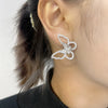 Wholesale Women's 925 Silver Butterfly And Bow Earrings With Diamond Design