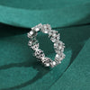 Wholesale Women's 925 Silver Clover Flower Ring With Artificial Diamond Seiko Design