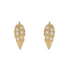 Wholesale Women's 925 Silver Diamond Leaves Earrings Elegant Simple Style