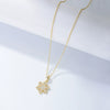 Wholesale Women's 925 Silver Diamond Snowflake Pendant Necklace With Cross Chain