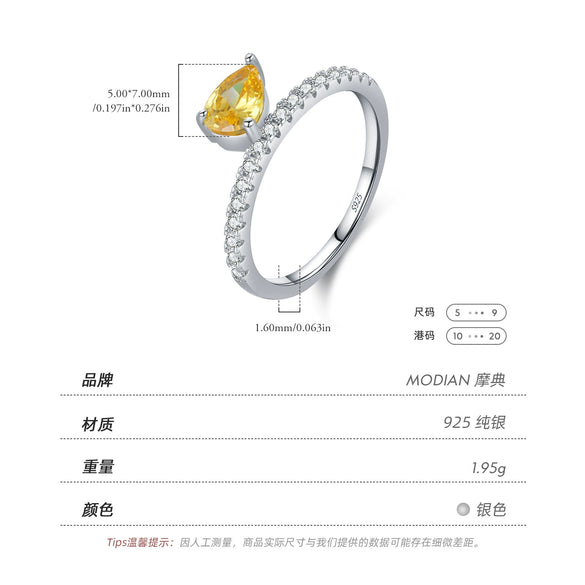Wholesale Women's 925 Silver Drop Shape Diamond Ring And Bracelet