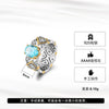 Wholesale Women's Silver 925 Elegant Retro Light Luxury Geometric Hollow Inlaid Zircon Ring With Electroplating