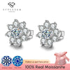Wholesale Women's Silver Flower Earrings With Electroplating And Geometric Design