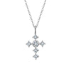 Wholesale Women's Silver Geometric Cross Necklace With Electroplating Design