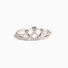Wholesale Women's 925 Silver Geometric Crown Ring With Zircon And Electroplating Design