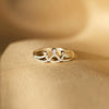 Wholesale Women's 925 Silver Geometric Crown Ring With Zircon And Electroplating Design