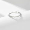 Wholesale Women's Silver Geometric Diamond Stacking Ring
