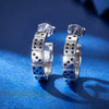 Wholesale Women's 925 Silver Geometric Dice Earrings With Electroplating