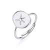 Wholesale Women's 925 Silver Geometric Electroplated Trendy Unique Oildrip Ring