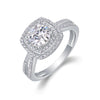 Wholesale Women's 925 Silver Geometric Fashion Ring Set With Diamonds