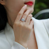 Wholesale Women's 925 Silver Geometric Fashion Ring Set With Diamonds