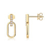 Wholesale Women's 925 Silver Geometric Inlaid Moissanite Fashion Earrings