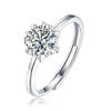 Wholesale Women's 925 Silver Geometric Moissanite Inlaid Open Ring